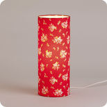 Cylinder fabric table lamp Lady rouge