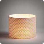 Drum fabric lamp shade / pendant shade in Petit Pan fabric Wasabi 