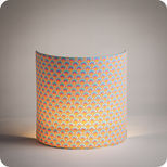 Fabric half lamp shade for wall light in Petit Pan fabric Wasabi  