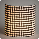 Fabric half lamp shade for wall light Shirokuro