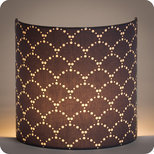 Fabric half lamp shade for wall light Asahi gris