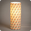 Cylinder fabric table lamp Hexagone lit M