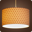 Drum fabric lamp shade / pendant shade Hoshi cuivre lit 30