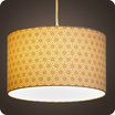 Drum fabric lamp shade / pendant shade Hoshi argent lit 30