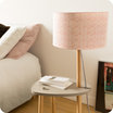 Selene side table and lamp with shade Cinetic corail 30