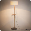 Eos floor lamp with shade Cinetic indigo lit 40