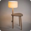 Selene side table and lamp with shade Cinetic miel lit 30