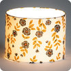 Drum fabric lamp shade / pendant shade Billie blanc lit 20