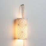 Plug-in pendant lamp in fabric Maxi hoshi or