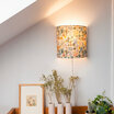 Wall lamp shade Wonder lit with plug-in cable in linen