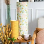 Cylinder fabric table lamp Hoshi moutarde