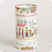 Cylinder fabric table lamp Happy Paris S