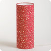 Cylinder fabric table lamp Red stars M