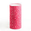 Cylinder fabric table lamp Red stars S