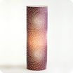 Cylinder fabric table lamp Tourbillon prune lit XXL