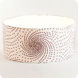 Drum fabric lampshade / pendant shade Tourbillon white or plum