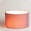 Drum fabric lamp shade / pendant shade Plum stars lit L