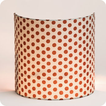 Fabric half lamp shade for wall light Grain de café 