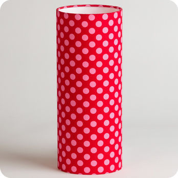 Cylinder fabric table lamp Grain de framboise