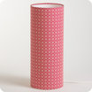 Cylinder fabric table lamp Red daisy M