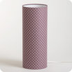 Cylinder fabric table lamp Plum stars M