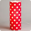 Cylinder fabric table lamp Red dingue lit M
