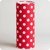 Cylinder fabric table lamp Red dingue M