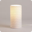 Cylinder fabric table lamp Mimi Pinson lit S