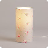 Cylinder fabric table lamp Lady grey