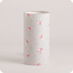 Cylinder fabric table lamp Lady grey S
