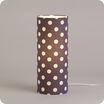 Cylinder fabric table lamp Snow lit M