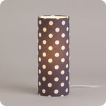 Cylinder fabric table lamp Snow
