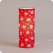 Cylinder fabric table lamp Lady rouge lit M