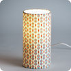 Cylinder fabric table lamp July 73 lit S