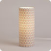 Cylinder fabric table lamp July 73 lit M