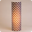 Cylinder fabric table lamp Snow lit XXL