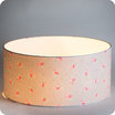 Drum fabric lamp shade / pendant shade Lady grey lit Ø40