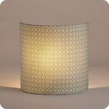 Fabric half lamp shade for wall light Vert daisy