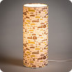 Cylinder fabric table lamp Monsieur Hulot lit M