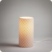 Cylinder fabric table lamp Petit Pan Wasabi lit S