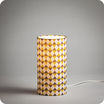 Cylinder fabric table lamp Pythagore lit S