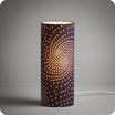 Cylinder fabric table lampTourbillon prune lit M