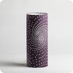 Cylinder fabric table lamp Tourbillon prune M