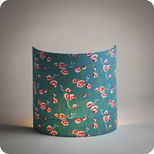 Fabric half lamp shade for wall light in Petit Pan fabric Petite pivoine
