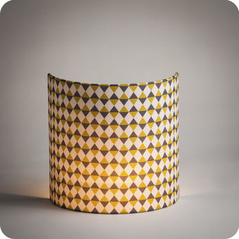 Fabric half lamp shade for wall light Pythagore 