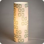 Cylinder fabric table lamp Mme Peel 