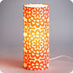 Cylinder fabric table lamp Flower power lit M