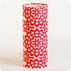 Cylinder fabric table lamp Flower power M