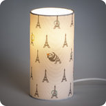 Cylinder fabric table lamp Fabuleuse Eiffel 