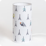 Cylinder fabric table lamp Fabuleuse Eiffel 